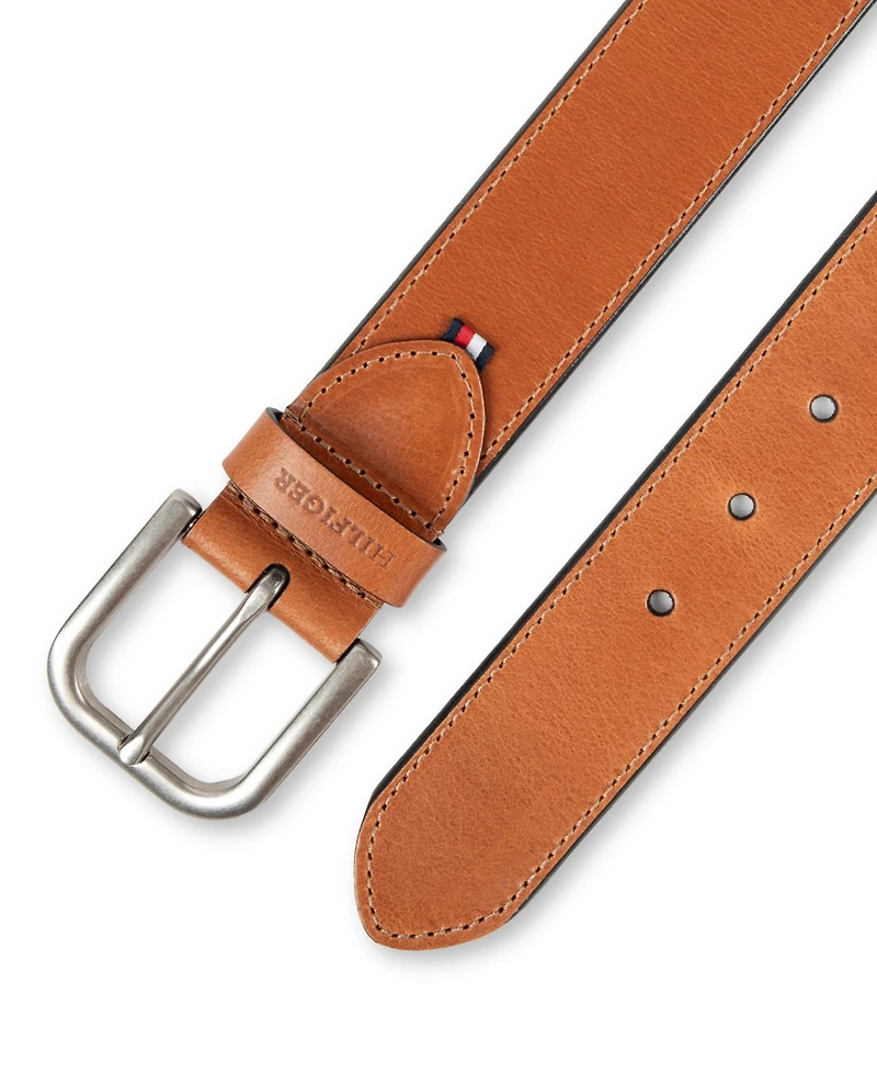Tommy Hilfiger Men's Harness Buckle Silver-Tone finish Jeans Belt