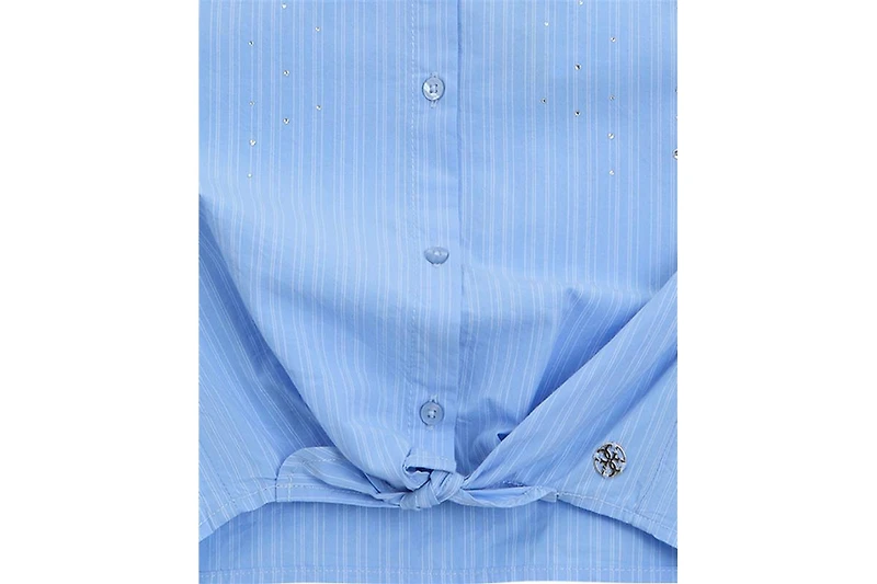 Guess Girls' 7-16 Knot Poplin Shirt