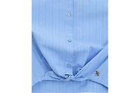 Guess Girls' 7-16 Knot Poplin Shirt