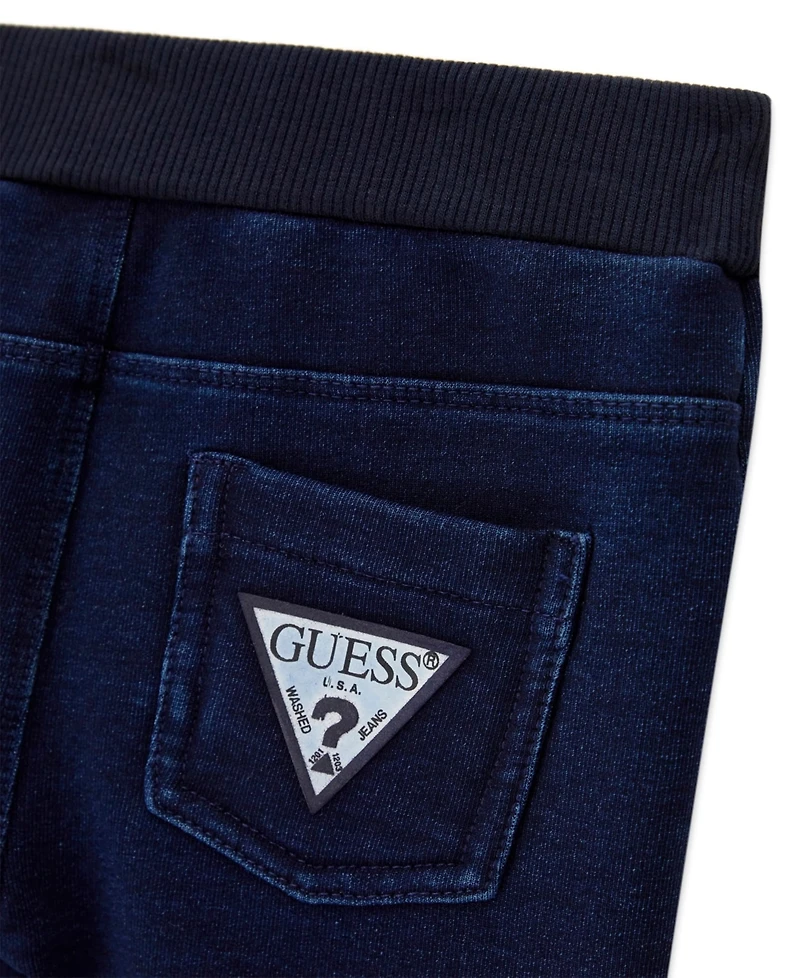 Guess Baby Boys' Short-Sleeve T-Shirt and Knit Denim Shorts Set, 2-Piece Set