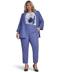 Calvin Klein Open Front 3 4 Sleeve Jacket Slim Leg Pant