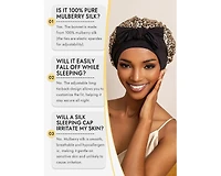 Silksilky Pure Silk Bowknot Tie Bonnet