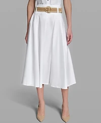 Karl Lagerfeld Paris Women's Pleated Long Midi Skirt