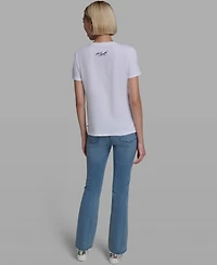 Karl Lagerfeld Paris Women's Short-Sleeve Crewneck T-Shirt