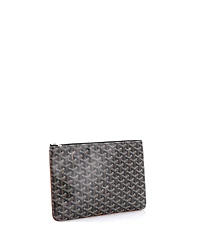 Pre-Owned Goyard Mm Senat Zip Pouch Coated Canvas