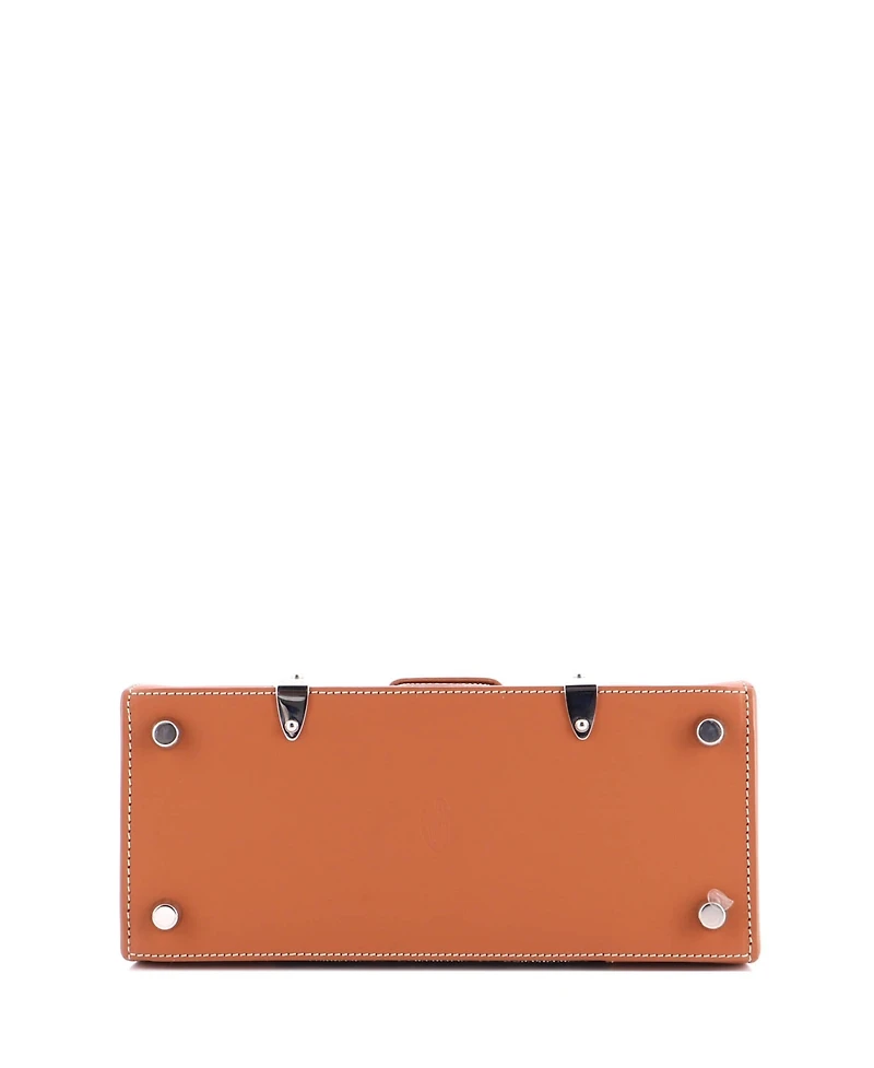 Pre-Owned Goyard Mini Structured Saigon Top Handle Bag Coated Canvas with Leather