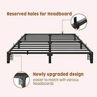 gaomon Bed Frame, Heavy Duty Metal Platform Bed Frame with Durable Iron Slat Support and Legs, No Box Spring Required, Support Up to 800 Lbs