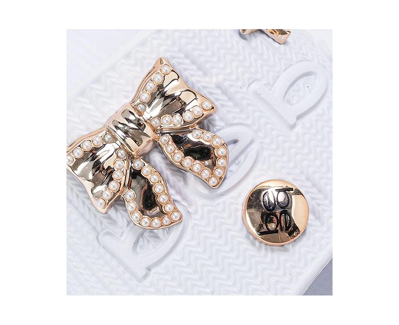 Bebe Girls Eva Slide – Lightweight Comfy Slide Sandals with Metal Charms