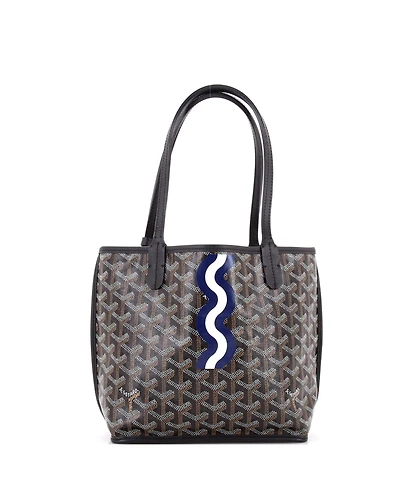 Pre-Owned Goyard Mini Anjou Reversible Tote Printed Coated Canvas