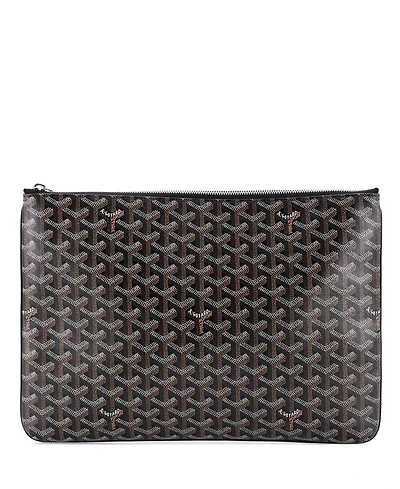 Pre-Owned Goyard Gm Senat Zip Pouch Coated Canvas