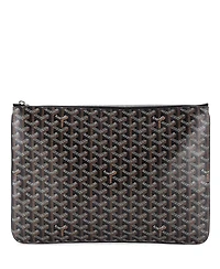 Pre-Owned Goyard Gm Senat Zip Pouch Coated Canvas