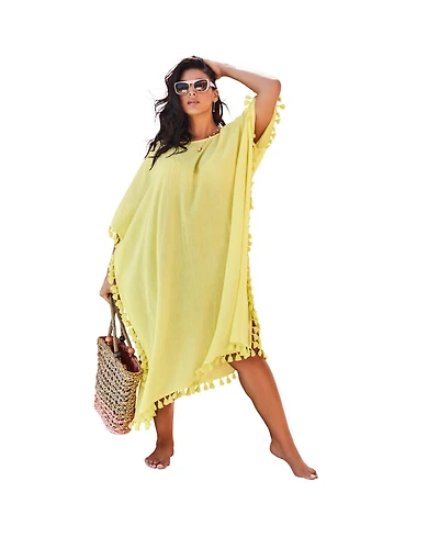 Swimsuits for All Women's Everly Pom Cover Up Tunic