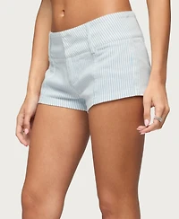 Edikted Women's Myah Pinstripe Micro Shorts