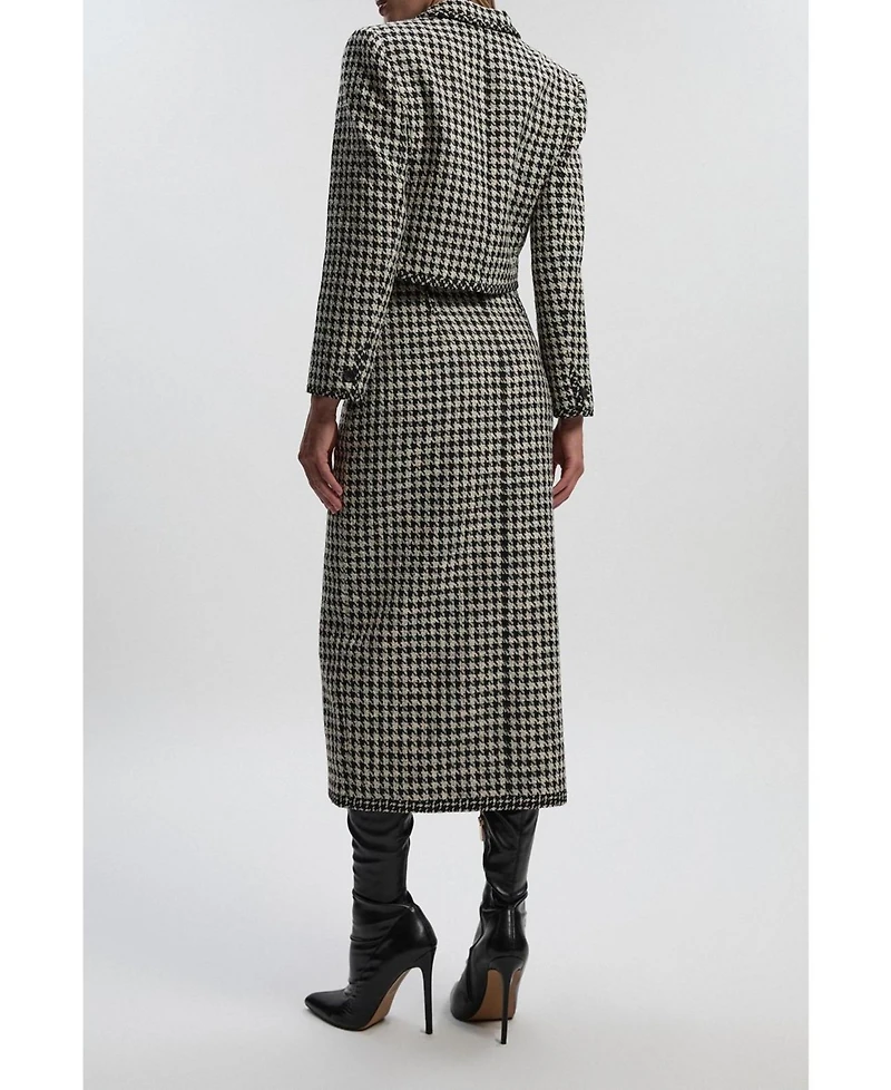 Karen Millen Women's Tweed Belted Pencil Skirt