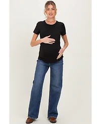 Pinkblush Maternity Navy Dark Wash Wide Leg Jeans