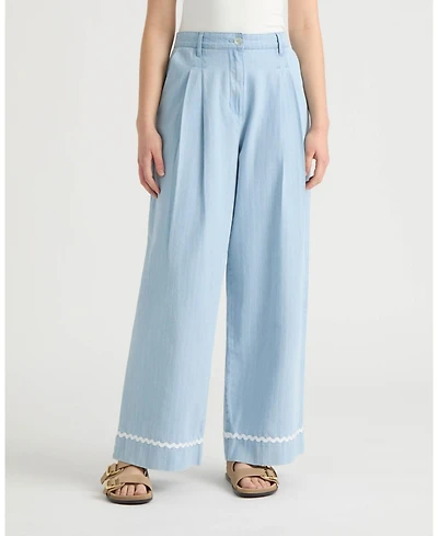 Nvlt Women's Wide Leg Pleated Trousers