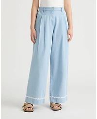 Nvlt Women's Wide Leg Pleated Trousers