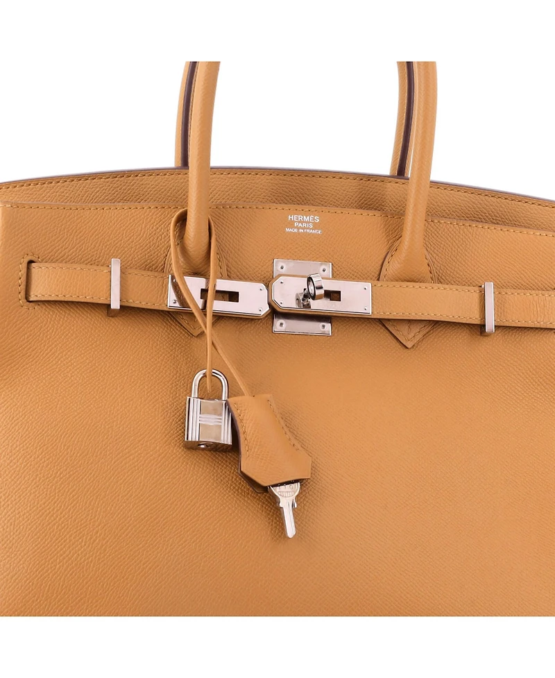 Pre-Owned HERMES Birkin 30 Handbag Brown Epsom with Palladium Hardware