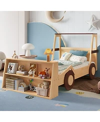 Streamdale Furniture Streamdale Twin Size Car Bed with Storage Shelves