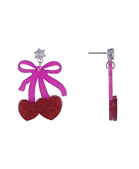 Hallmark Bow and Cherry Drop Earrings