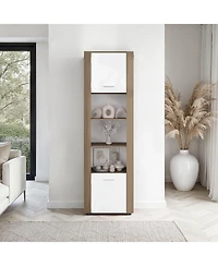 Fm Furniture Liora Vertical Cabinet with Doors for Practical Home Organization