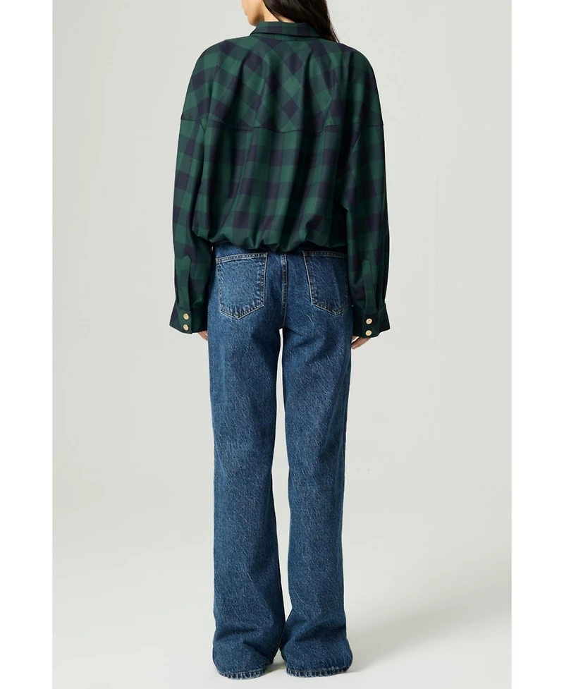 Nocturne Women's Checked Zip-Front Jacket