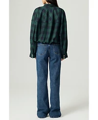 Nocturne Women's Checked Zip-Front Jacket