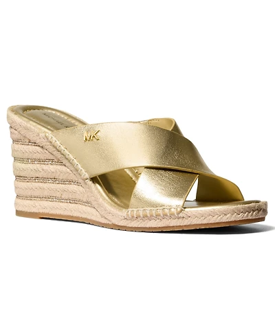 Michael Kors Women's Kenzie Slip-On Wedge Sandals