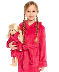 Leveret Little Girls 6-14 Matching Doll Fleece Hooded Robe