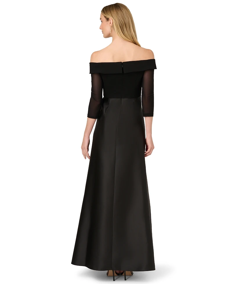 Adrianna Papell Women's Off-The-Shoulder Gown