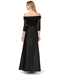 Adrianna Papell Women's Off-The-Shoulder Gown