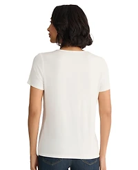 Jones New York Petite Crewneck Short-Sleeve Graphic T-Shirt