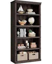 gaomon5 Tier Farmhouse Bookcase 67.4" Tall Wooden Storage Shelf for Home Office