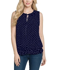 Ny Collection Women's Sleeveless Ruffle Flounced Top