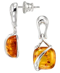 Macy's Amber Earrings (2.7 ct. t.w.) in Sterling Silver