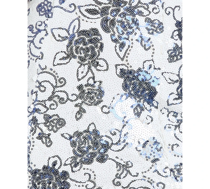 Morgan & Company Juniors' Floral Sequin Long Gown