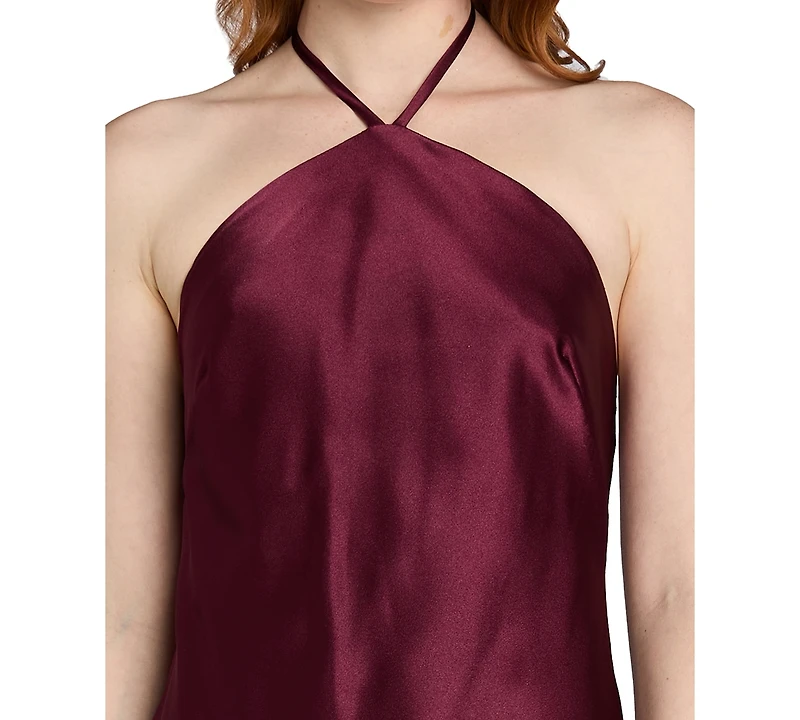 Morgan & Company Juniors' Halter-Neck Slip Dress