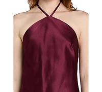 Morgan & Company Juniors' Halter-Neck Slip Dress