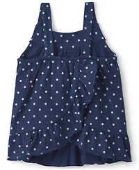 Carter's Girls' 2T-5T Star Tank Top and Shorts, 2-Piece Set