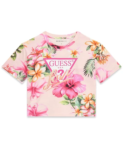 Guess Girls' 7-16 Midi Length Short-Sleeve T-Shirt