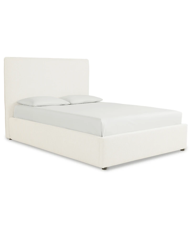Marcel 77" Upholstered Flanged Seam Queen Bed