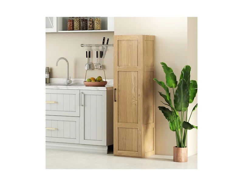 Slickblue 4-Shelf Tall Storage Cabinet for Bathroom and Living Room