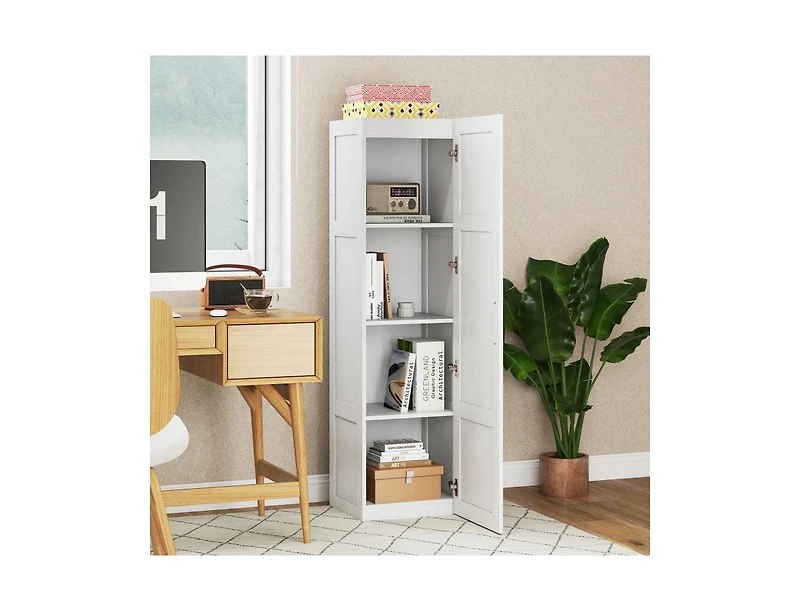 Slickblue 4-Shelf Tall Storage Cabinet for Bathroom and Living Room
