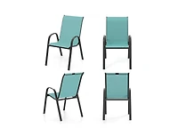 Slickblue 4-Piece Patio Chair Set with All-Weather Fabric for Outdoor Use