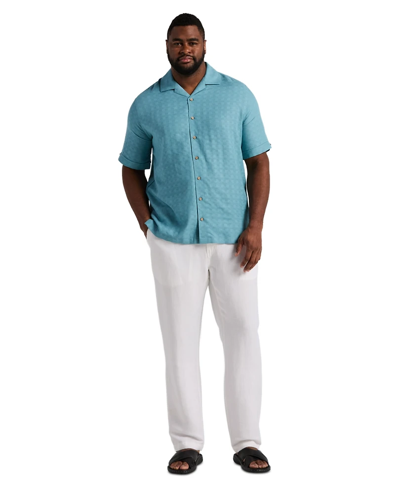 Cubavera Men's Big & Tall Geometric Dobby Print Shirt