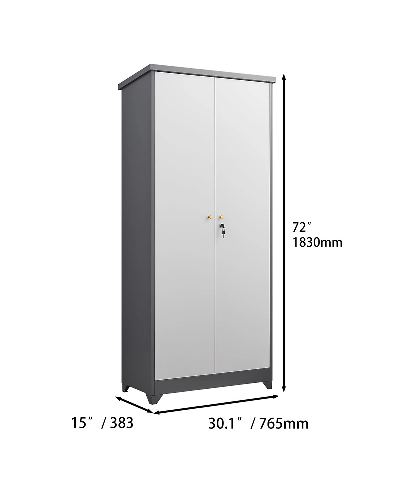 Clihome Outdoor Waterproof Storage Cabinet with Shelves