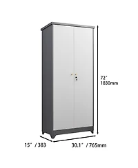 Clihome Outdoor Waterproof Storage Cabinet with Shelves