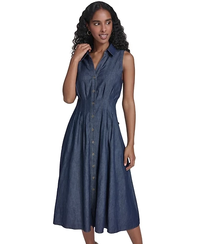 Tommy Hilfiger Women's Collared Neck Shirt Dress