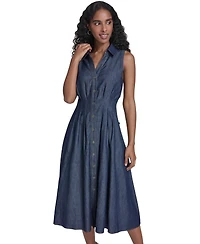 Tommy Hilfiger Women's Collared Neck Shirt Dress