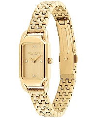 Coach Women's Cadie Gold Tone Stainless Steel Bracelet Watch, 17.5mm
